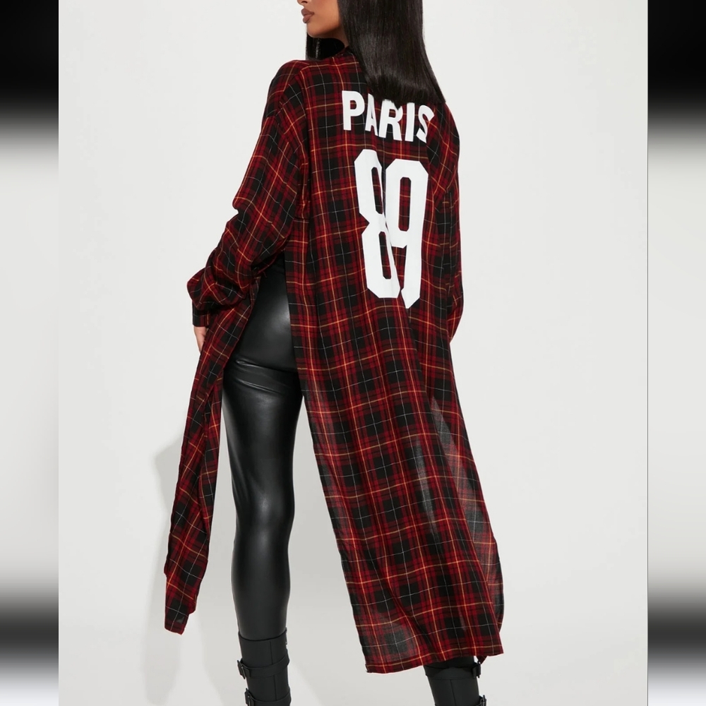 Plaid Maxi Top